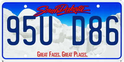 SD license plate 95UD86