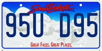 SD license plate 95UD95