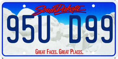 SD license plate 95UD99