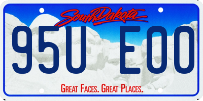 SD license plate 95UE00