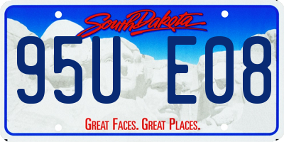 SD license plate 95UE08