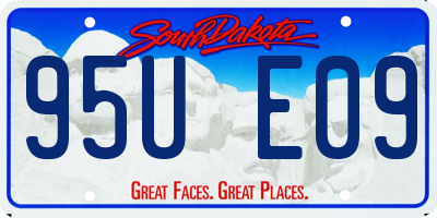 SD license plate 95UE09
