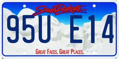 SD license plate 95UE14