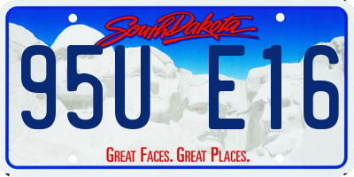 SD license plate 95UE16