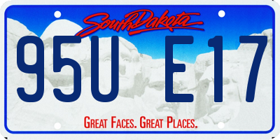 SD license plate 95UE17