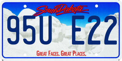 SD license plate 95UE22