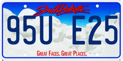 SD license plate 95UE25