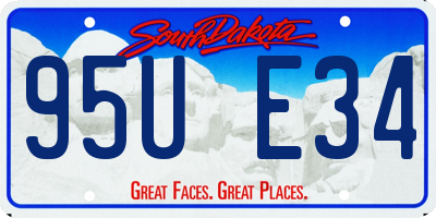 SD license plate 95UE34