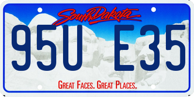 SD license plate 95UE35