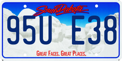 SD license plate 95UE38