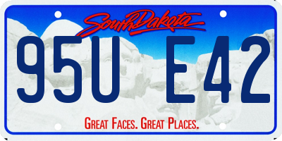 SD license plate 95UE42