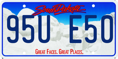 SD license plate 95UE50