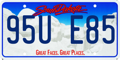 SD license plate 95UE85