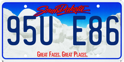 SD license plate 95UE86