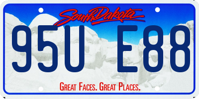 SD license plate 95UE88