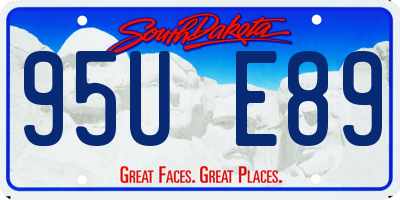 SD license plate 95UE89