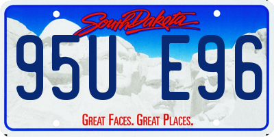 SD license plate 95UE96