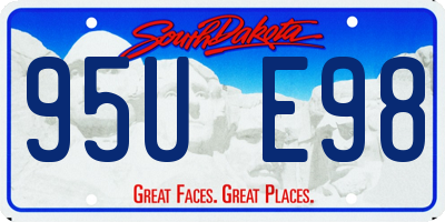 SD license plate 95UE98