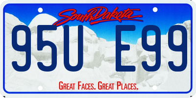 SD license plate 95UE99