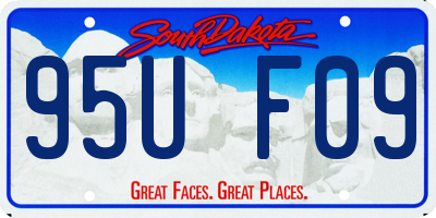 SD license plate 95UF09