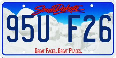 SD license plate 95UF26