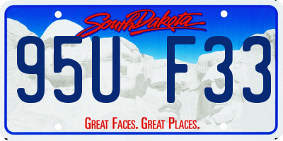 SD license plate 95UF33