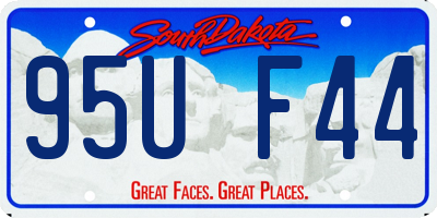 SD license plate 95UF44