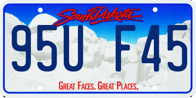 SD license plate 95UF45