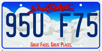 SD license plate 95UF75