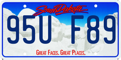 SD license plate 95UF89