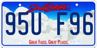 SD license plate 95UF96