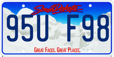 SD license plate 95UF98