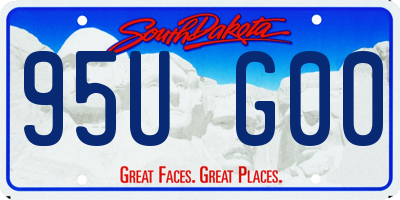 SD license plate 95UG00