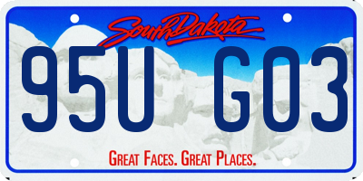 SD license plate 95UG03