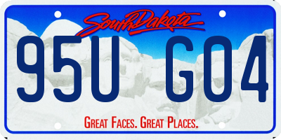 SD license plate 95UG04