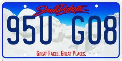 SD license plate 95UG08