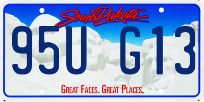 SD license plate 95UG13