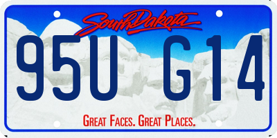 SD license plate 95UG14