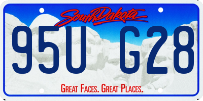 SD license plate 95UG28