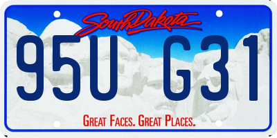 SD license plate 95UG31