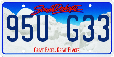 SD license plate 95UG33