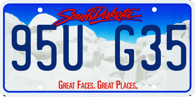 SD license plate 95UG35