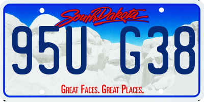 SD license plate 95UG38