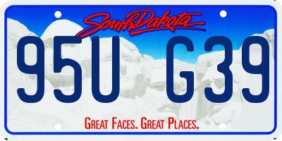 SD license plate 95UG39
