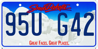 SD license plate 95UG42