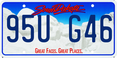 SD license plate 95UG46