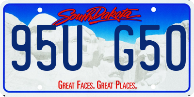 SD license plate 95UG50