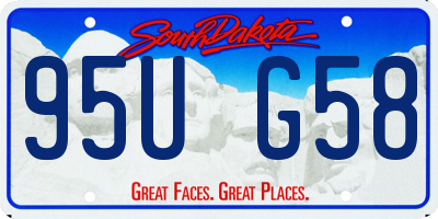 SD license plate 95UG58