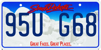 SD license plate 95UG68