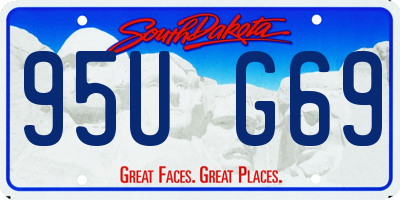 SD license plate 95UG69